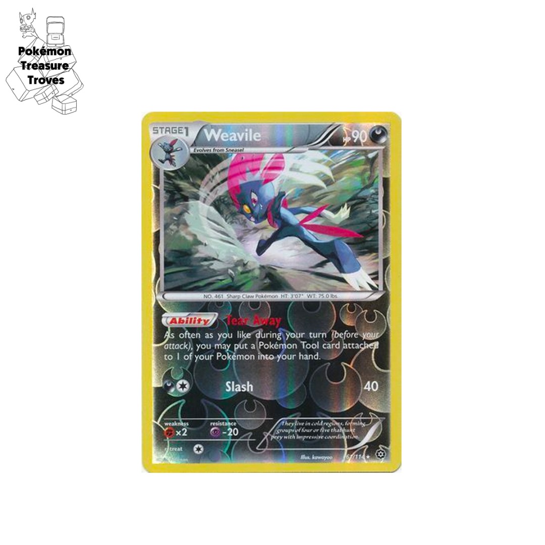 Pokemon XY Steam Seige Weavile Reverse Holo Card, Hobbies & Toys, Toys &  Games on Carousell