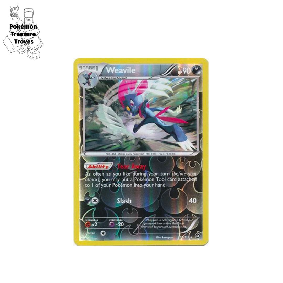 Pokemon XY Steam Seige Weavile Reverse Holo Card, Hobbies & Toys, Toys &  Games on Carousell