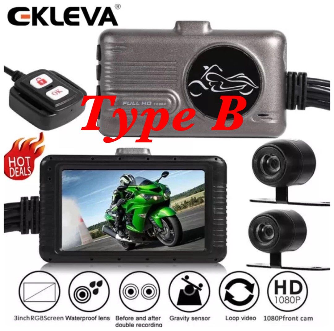 Motorcycle Dashcam HD Dual 1080P 3 Inch Moto Camera Waterproof Camera WiFi  Motorcycle DVR Dash Cam