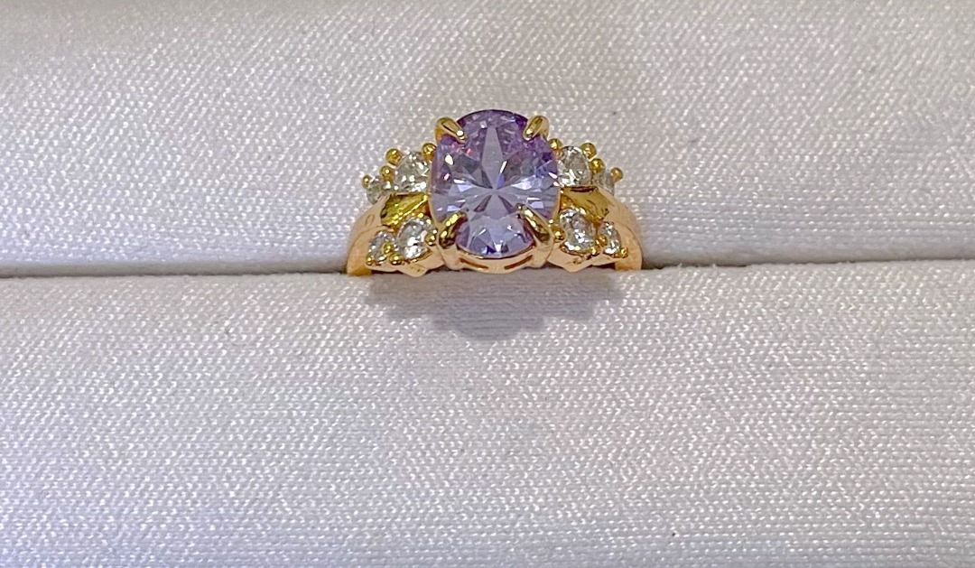 Purple birthstone ring outlet