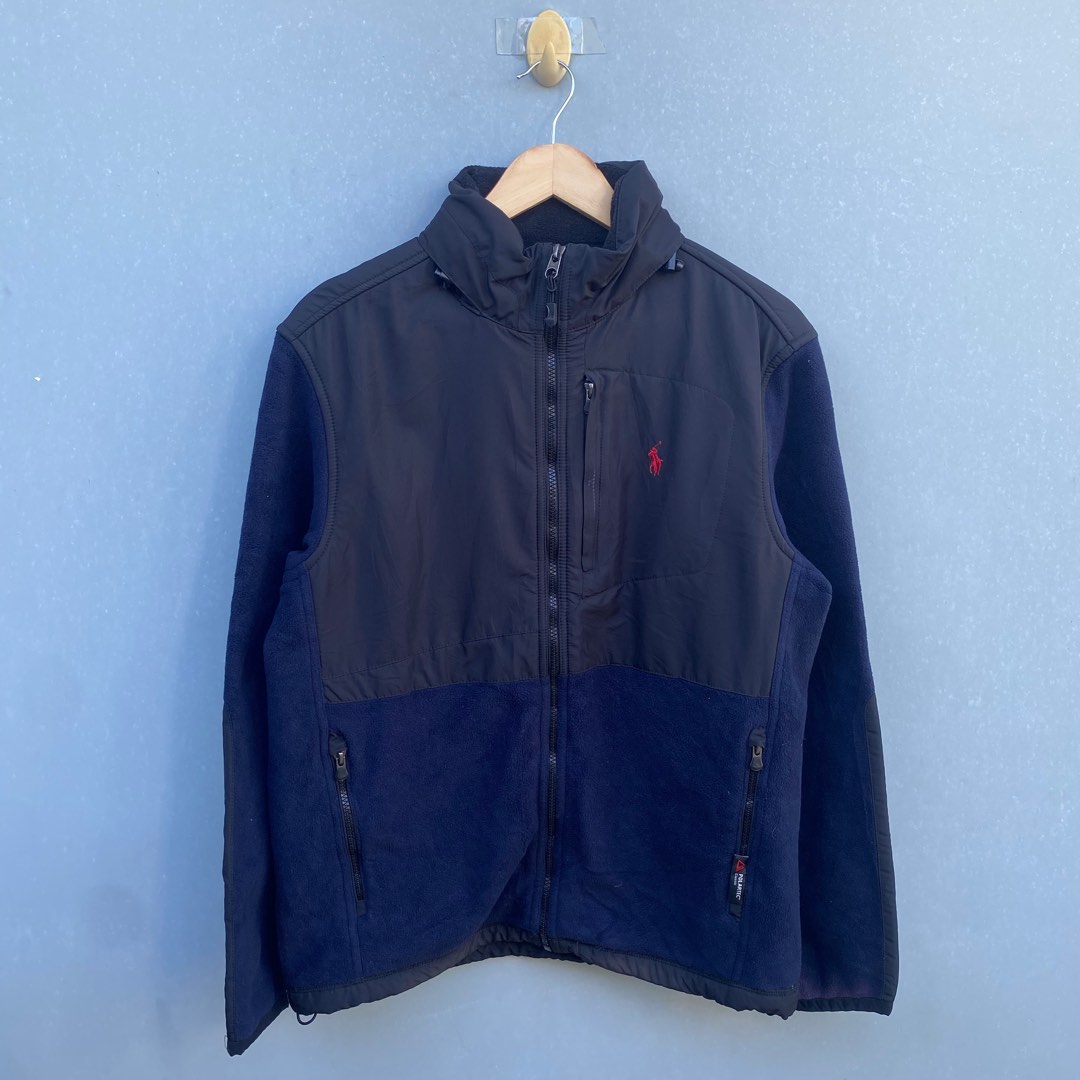 Ralph Lauren POLO by Ralph Lauren fleece jacket, men's size S polyester black type Vintage Second Hand main image 1