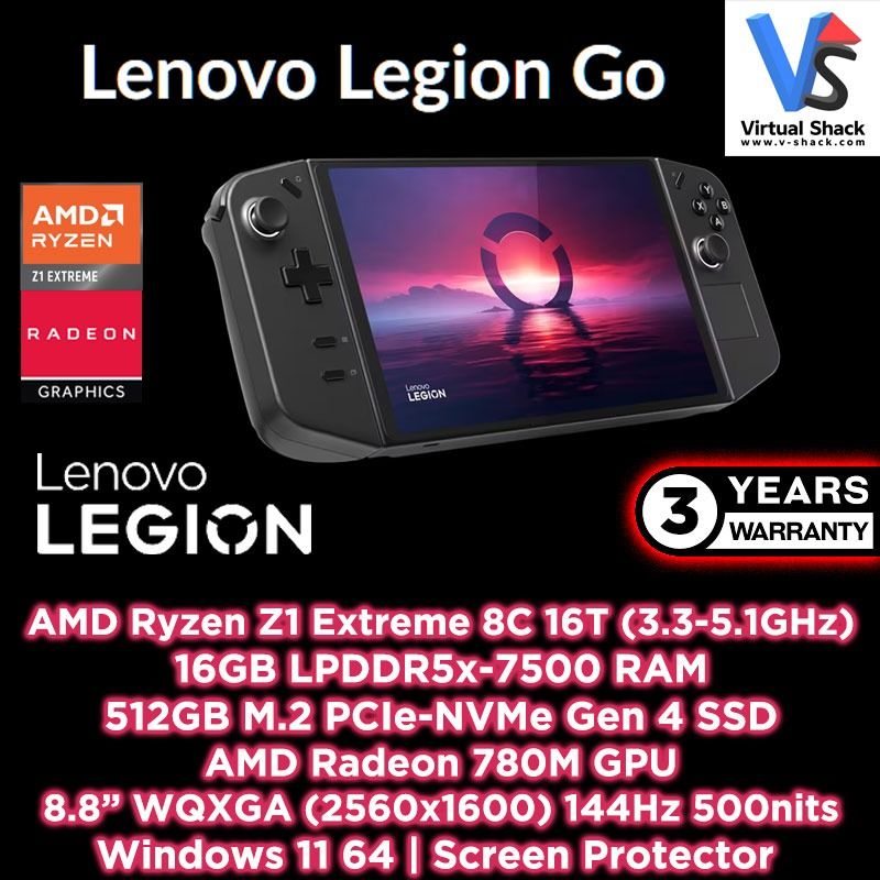 Lenovo LEGION Go 8.8-inch Handheld Game Console Black AMD Ryzen Z1 Extreme  Windows 11 Home Chinese 16G 512G SSD with Controller - AliExpress