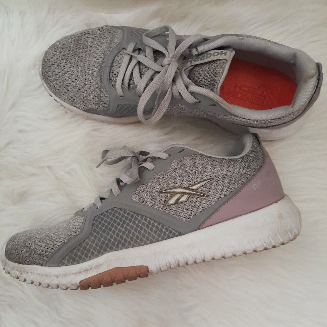 Reebok Women Flexagon Force Gray Pink Running Shoes
