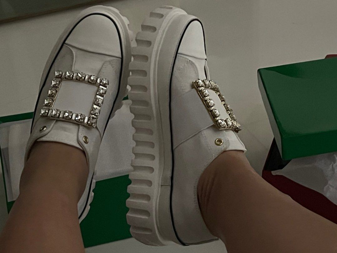 White sales rhinestone shoes