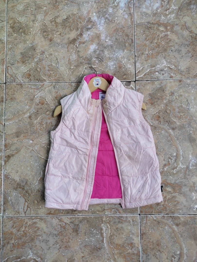 Rompi pink BONDS anak perempuan tebal gelembung soft vest, Bayi