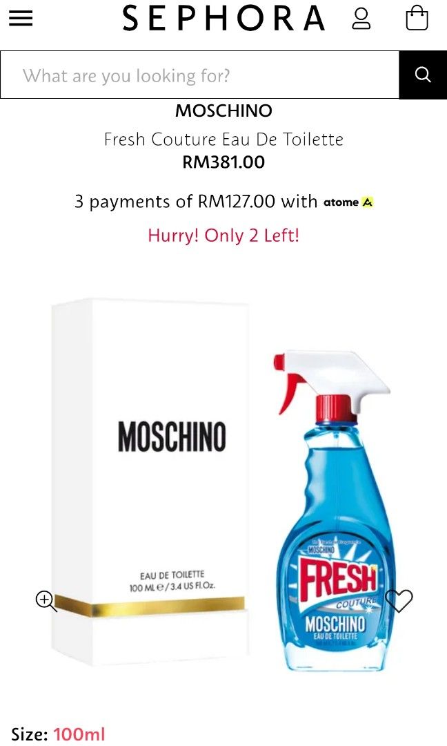 Moschino Pink Fresh Couture Edt for women 5ml, Beauty & Personal Care,  Fragrance & Deodorants on Carousell