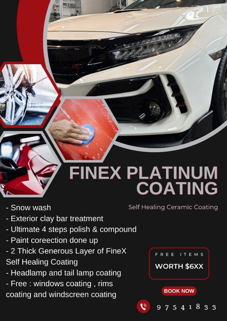 Self Healing Ceramic coating FineX platinum coating_2 layer coating