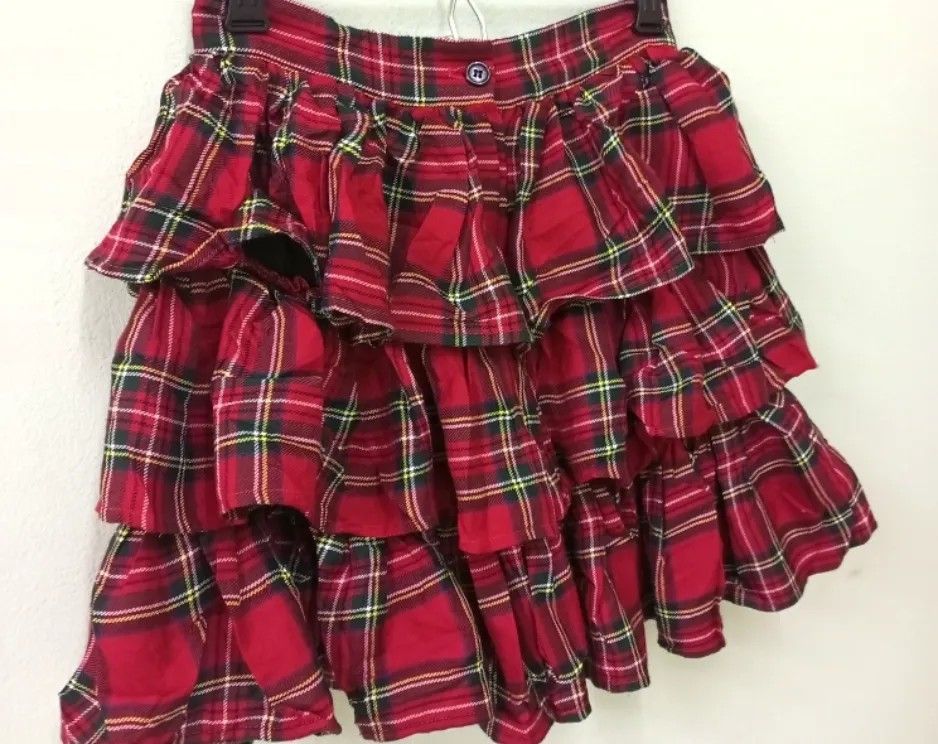 Sexy Dynamite London Tartan Ruffled Punk Skirt Luxury Apparel on