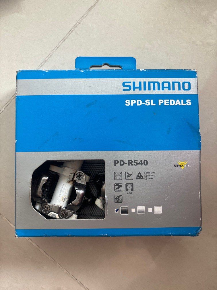 Shimano SPD SL Pedals PD R540 with extra pads