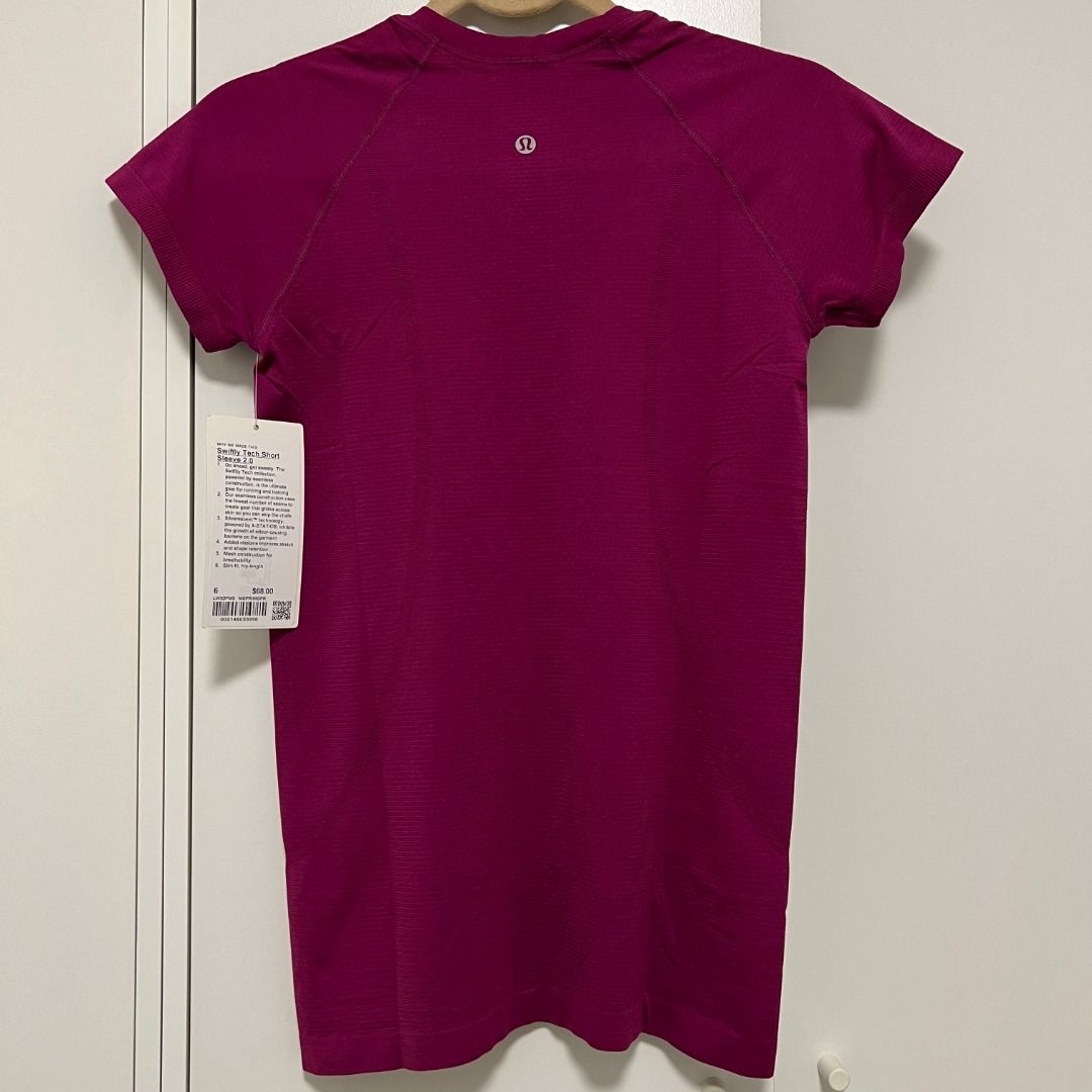 Size 6) BNWT Lululemon Swiftly Tech Short Sleeve Shirt 2.0 in Magenta Purple,  Women's Fashion, Activewear on Carousell