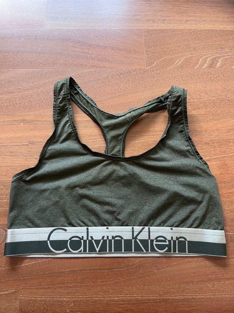 Buy Calvin Klein Modern Cotton Padded Bralette - Dark Olive At 29