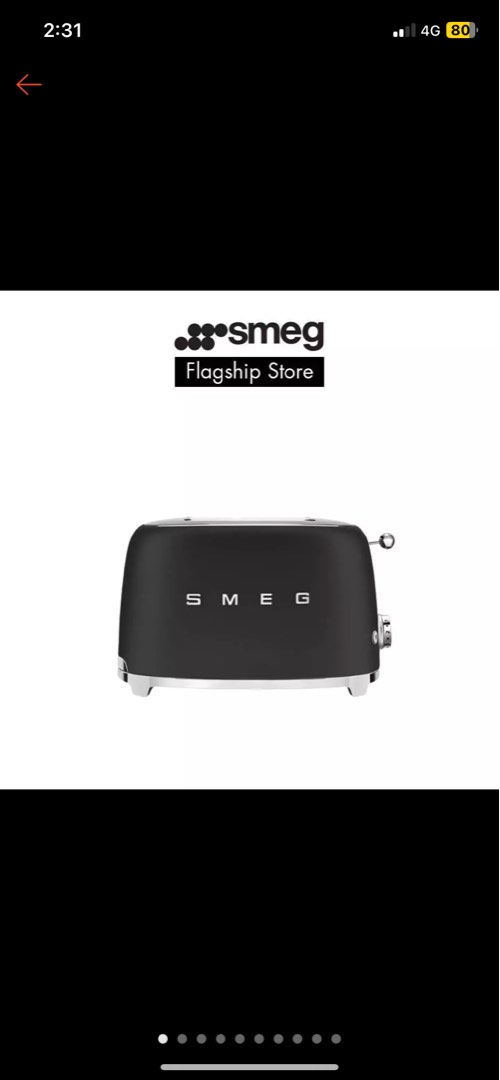 Brand New Smeg 2slice toaster (retro 50s style) DISCOUNTED, TV