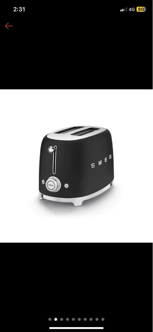 Brand New Smeg 2slice toaster (retro 50s style) DISCOUNTED, TV