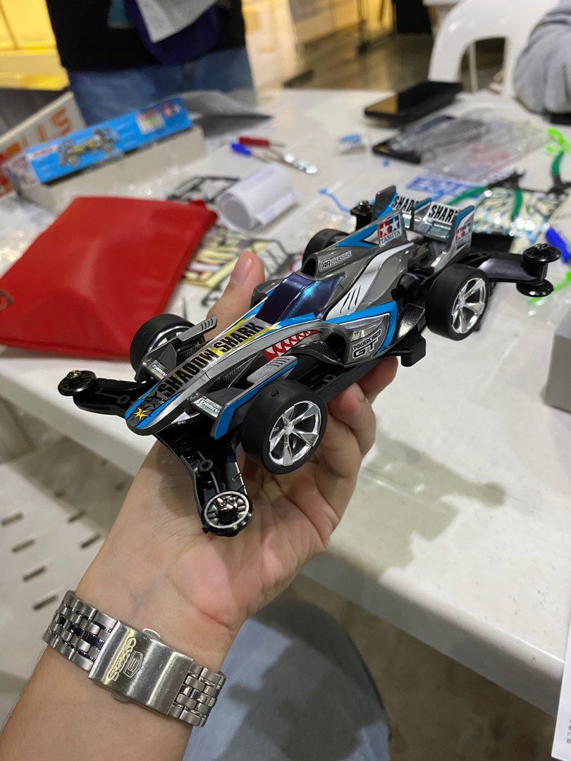 Tamiya mini 4WD (Category: Vehicle & Diecast Models) located in San Juan City. Submitted by thriftytrippy (Listing ID 1271252560, Image 2). Description: Bought and built for 800 pesos - very good condition, never used at home - rfs: decluttering - engine still working and rubber wheels intact.