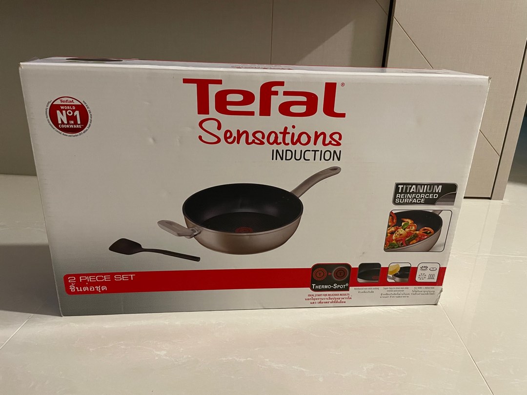 Tefal Sensations Induction Frying Pan 2pc Set, Furniture & Home Living