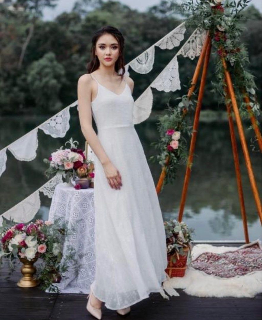 Grey dress with top white flowers