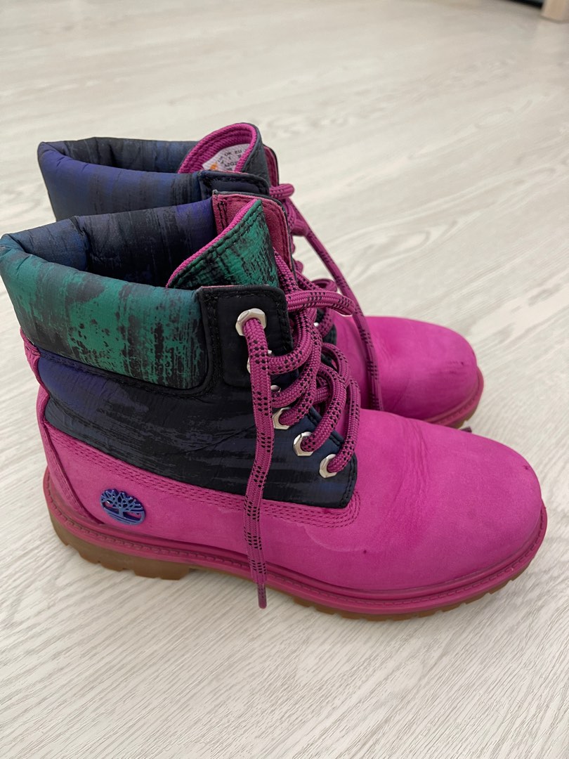 Timberland pink boots Women s Fashion Footwear Boots on Carousell