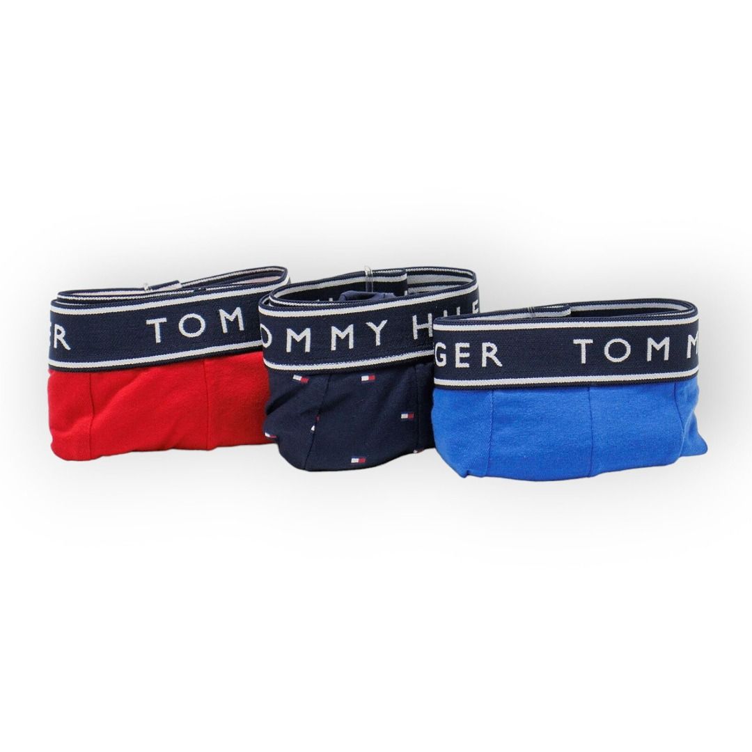 TOMMY HILFIGER Cotton Stretch 3 Pack Boxer Briefs Large (Multicolor) (Category: Underwear) located in Quezon City. Submitted by gemaenterprises (Listing ID 1271308807, Image 3). Description: • Tommy Hilfigers Cotton Stretch Trunks are not only functional but also fashionable. The stretch cotton material and contoured pouch provide a comfortable and flexible fit for all-day wear. The understated yet sleek design features the iconic Tommy Hilfiger 