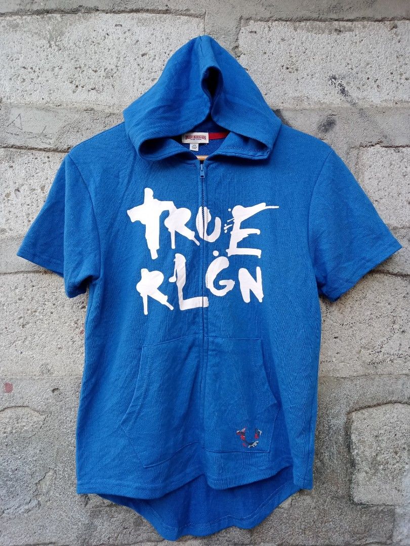 True religion short best sale sleeve hoodie