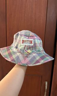 unisex womens mens kids fisherman hat vintage plaid  bucket hat