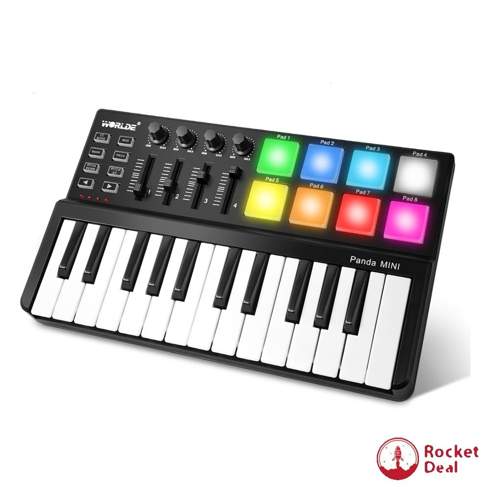 Electronic keyboard shop with drum pad