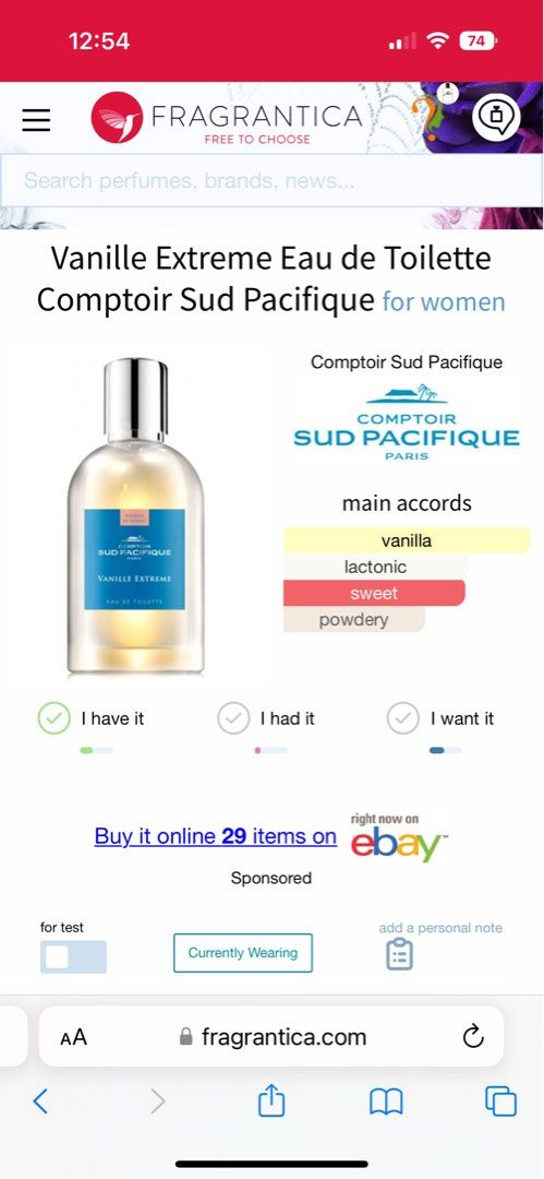 Vanille Extreme by Comptoir Sud Pacifique, 3.3 oz Eau De Toilette Spray for Women