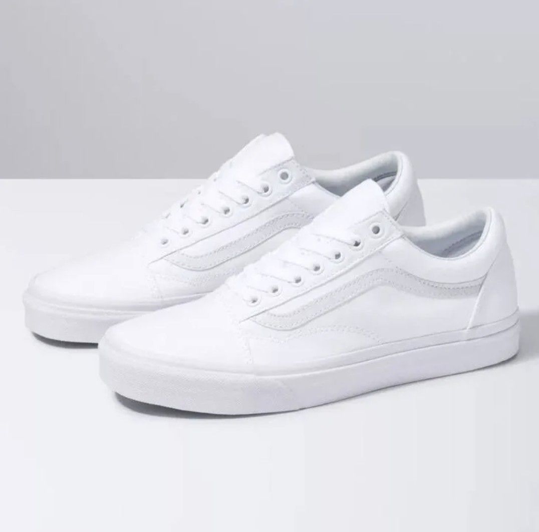 Vans Old Skool White Women s Fashion Footwear Sneakers on Carousell