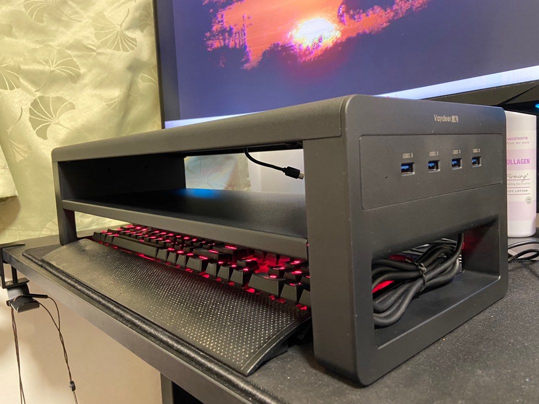 Vaydeer monitor riser (wireless + USB3.0), Computers & Tech, Parts ...