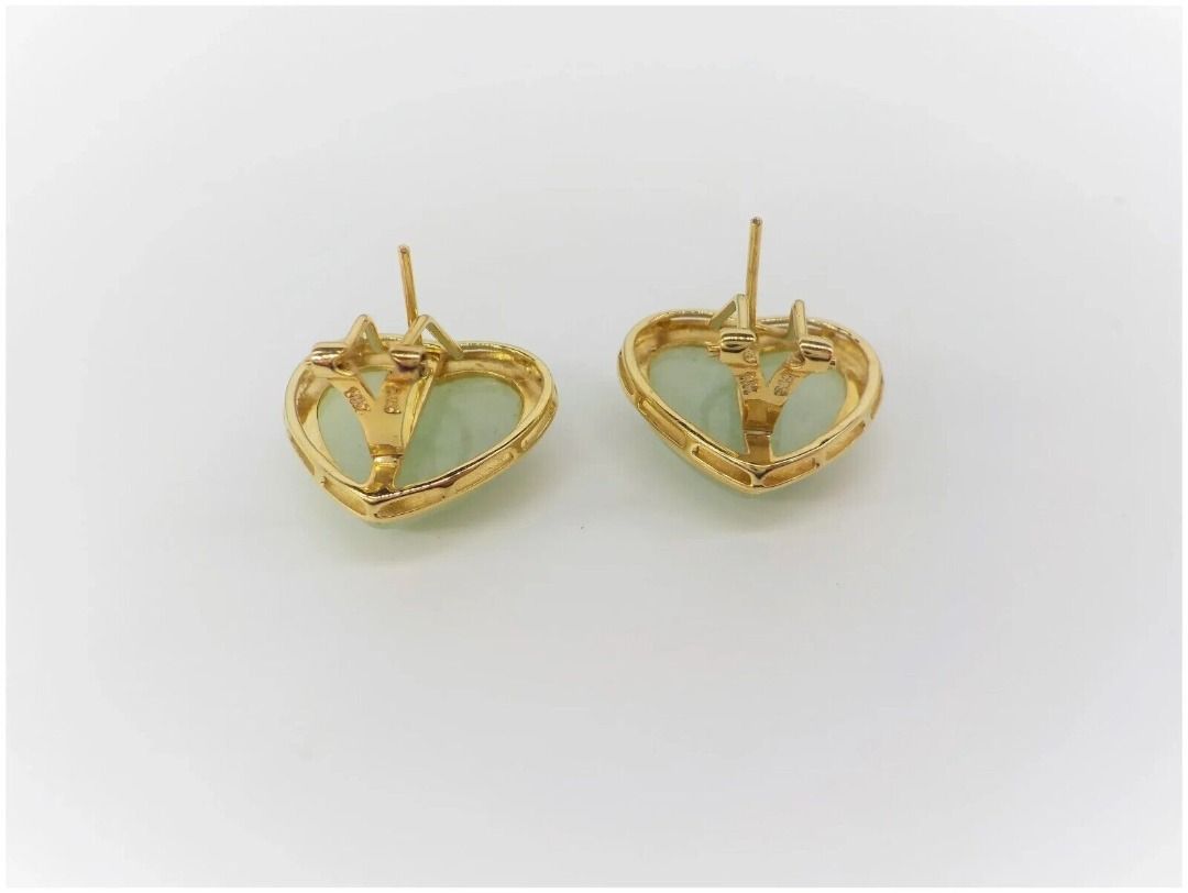 Gold omega back earrings sale