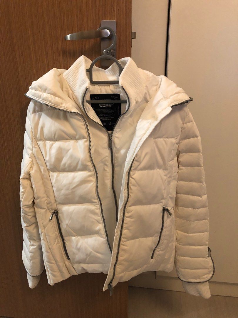 White winter down jacket Universal Traveller Women s Fashion