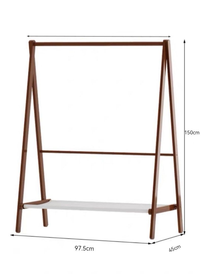 Wooden clothing rack, Furniture & Home Living, Furniture, Shelves