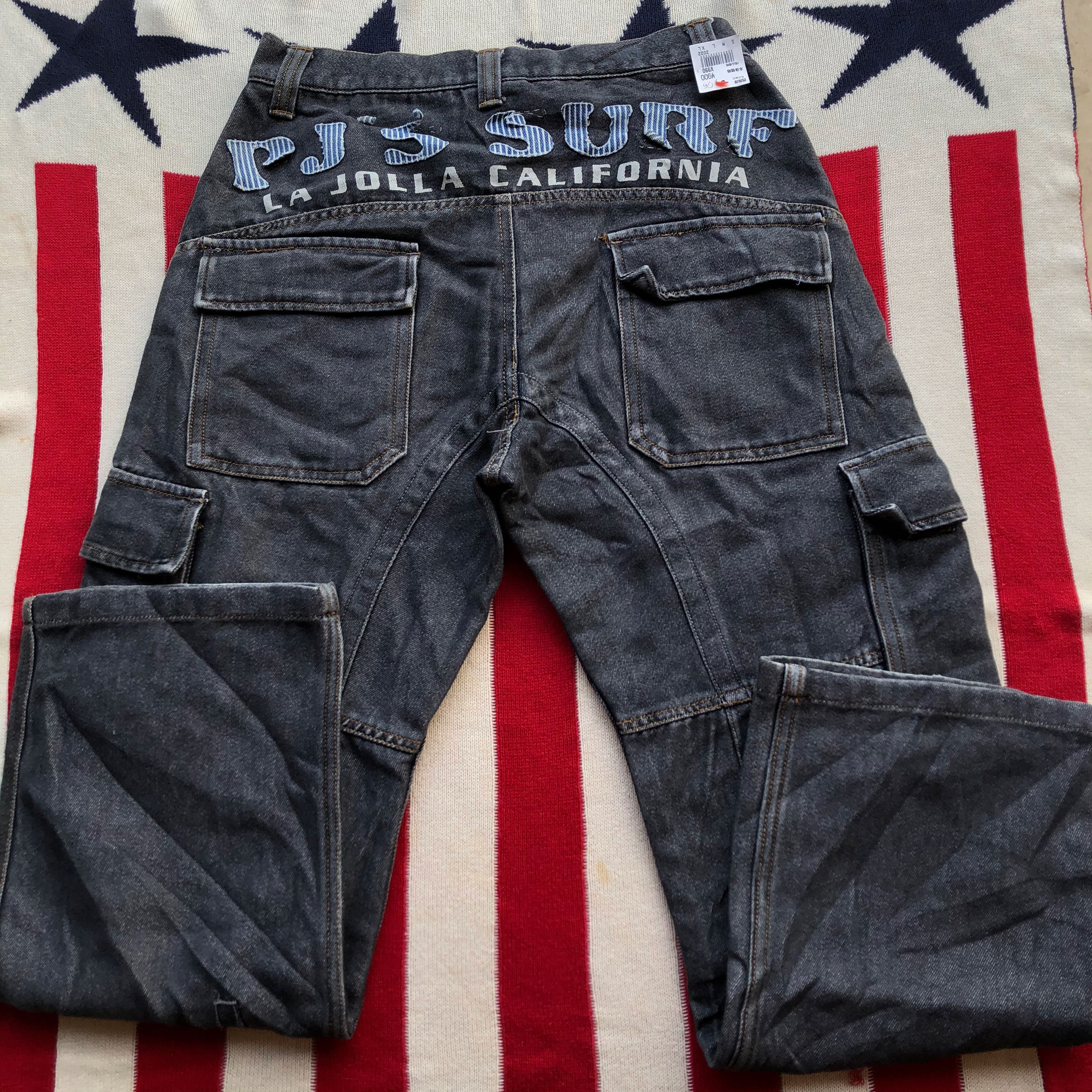 Y2K Pj Surf Baggy Jeans Cargo Vintage Pants, Men's Fashion, Bottoms