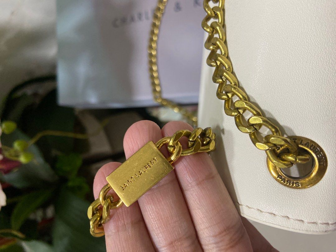 Ysl gold chain crossbody discount