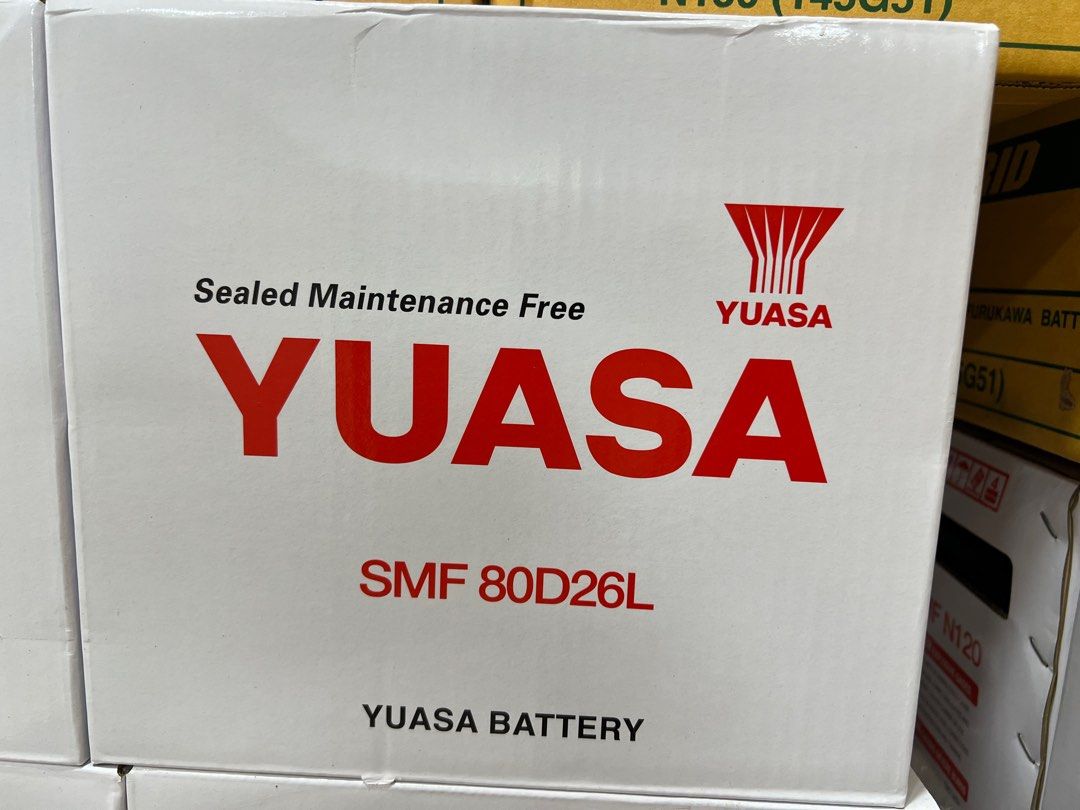 Yuasa SMF 80D26L, 汽車配件, 電子配件 - Carousell