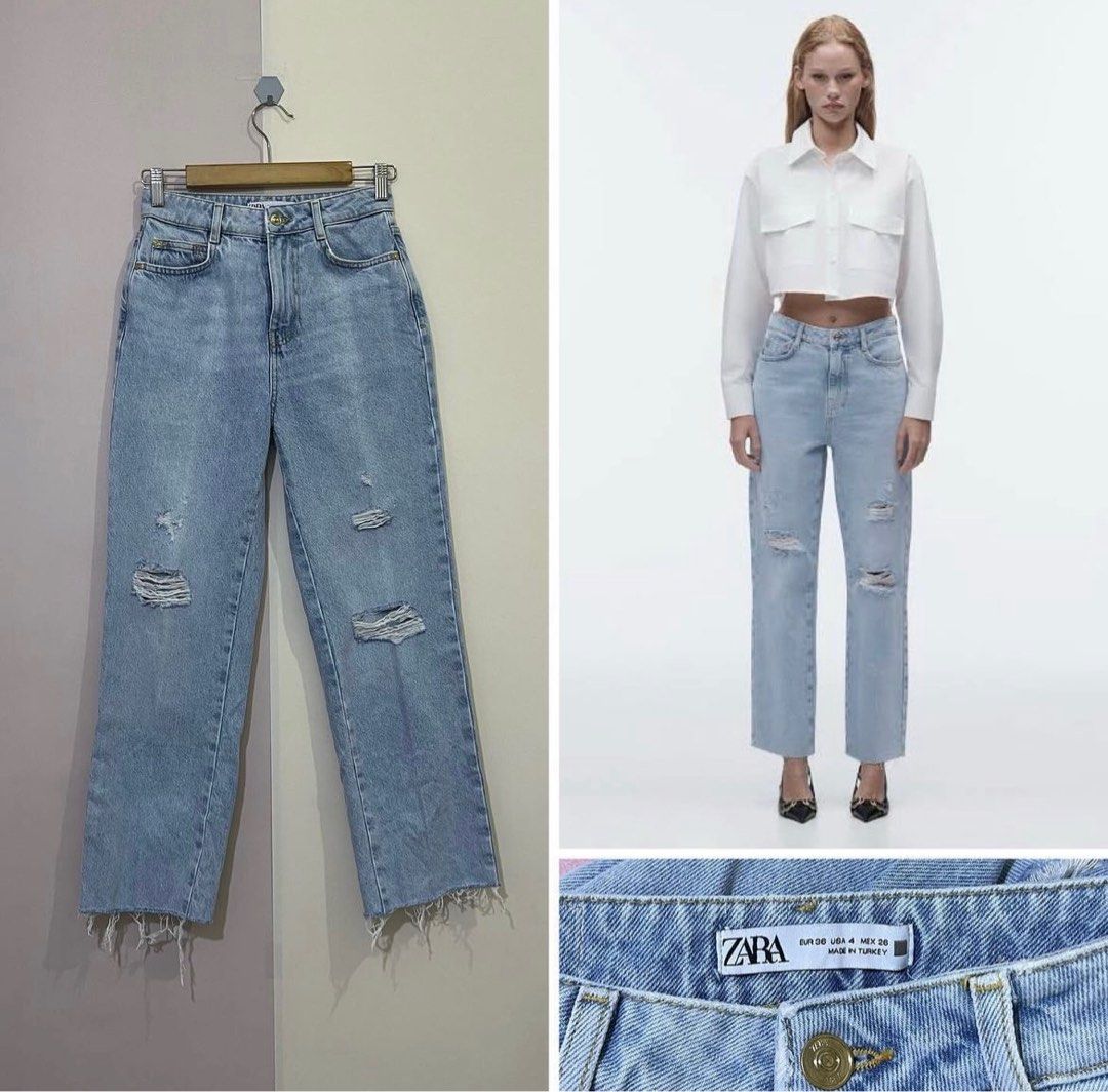 Zara Pants, Women's Fashion, Bottoms, Jeans on Carousell