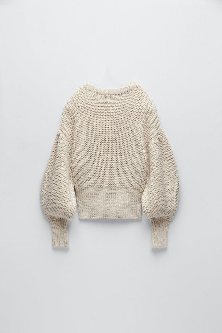 Balloon sleeve jumper zara store