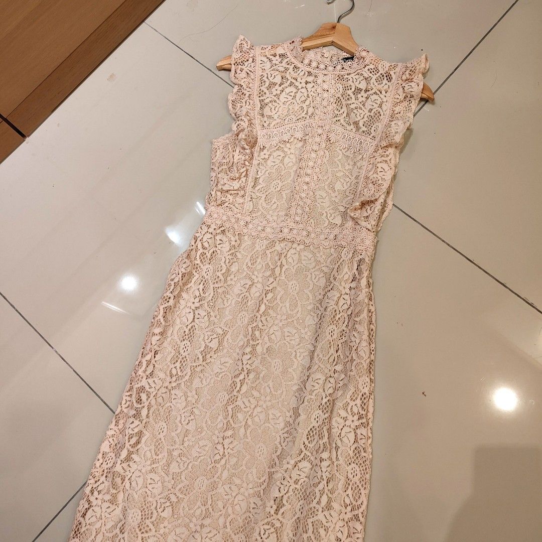 Zara pink lace dress top