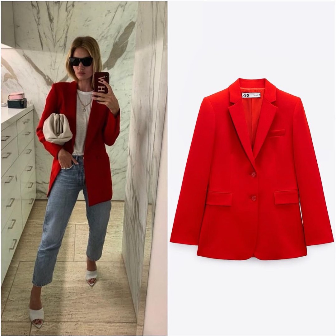 ZARA RED BLAZER, Women's Fashion, Coats, Jackets and Outerwear on Carousell