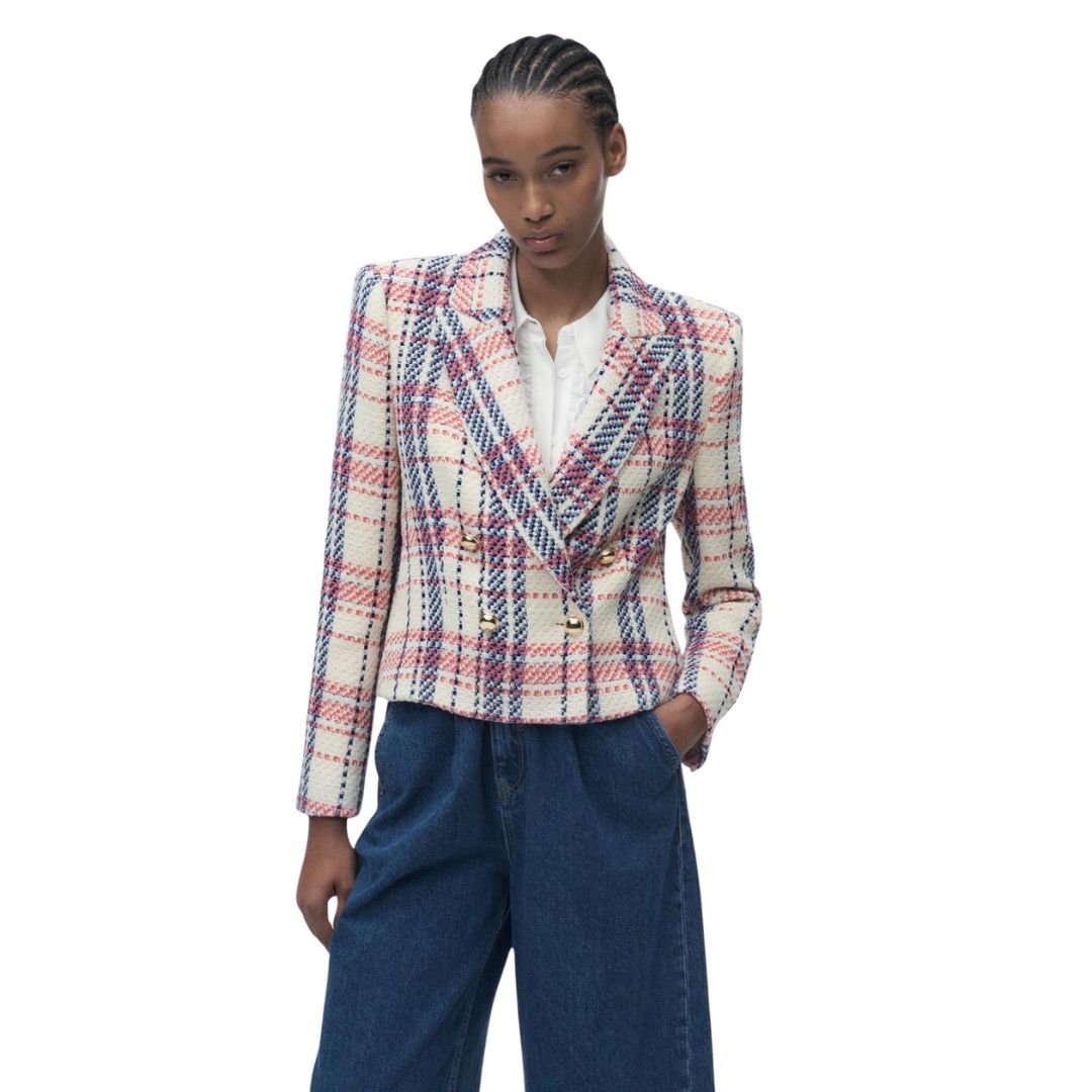 Tartan jacket zara sales
