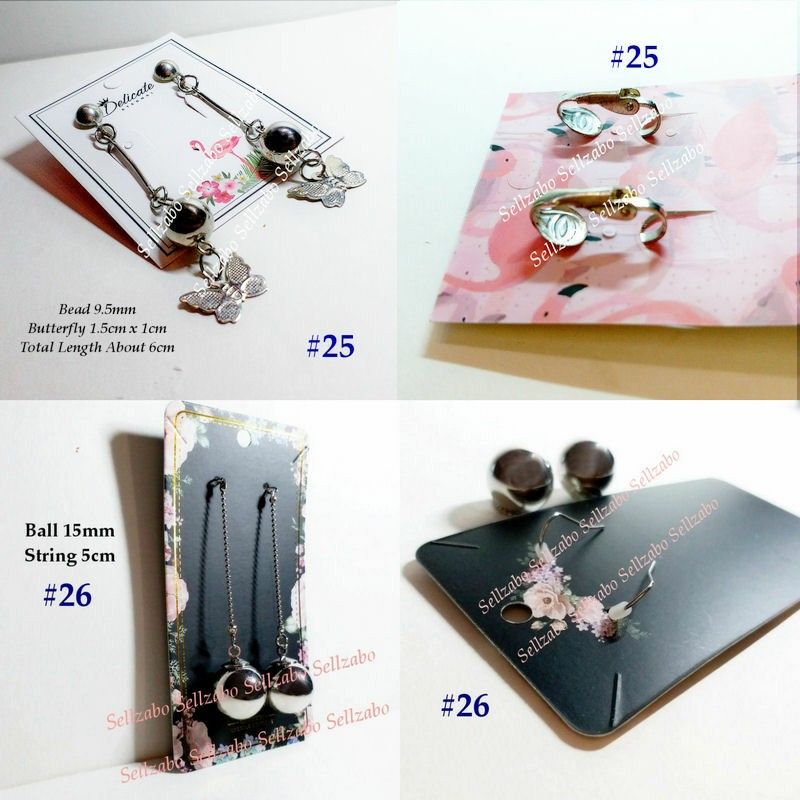 05 Hook Earrings Silver Golden Colour Ladies Girls Women Mens Guys