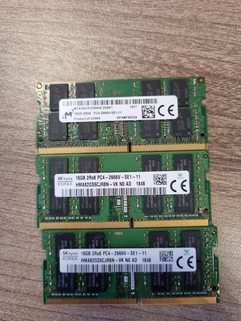 2x 16GB DDR4 2666 Laptop Ram