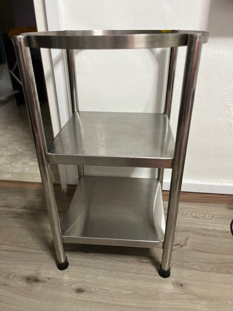 2 layer rack metal shelving, Furniture & Home Living, Furniture ...