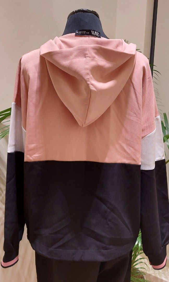 Zara pink and black tracksuit discount