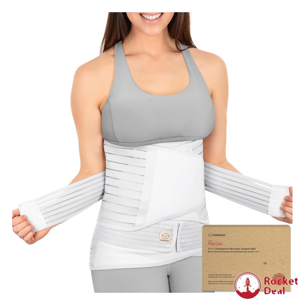 3 in 1 Postpartum Belly Support Recovery Wrap - Belly Band for