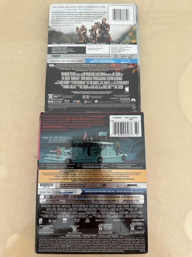 4K Ultra HD Blu Ray Movies, Hobbies & Toys, Music & Media, CDs & DVDs ...