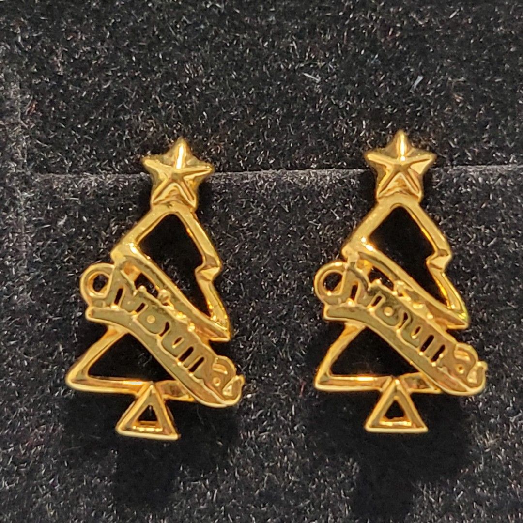 Christmas sales earrings gold