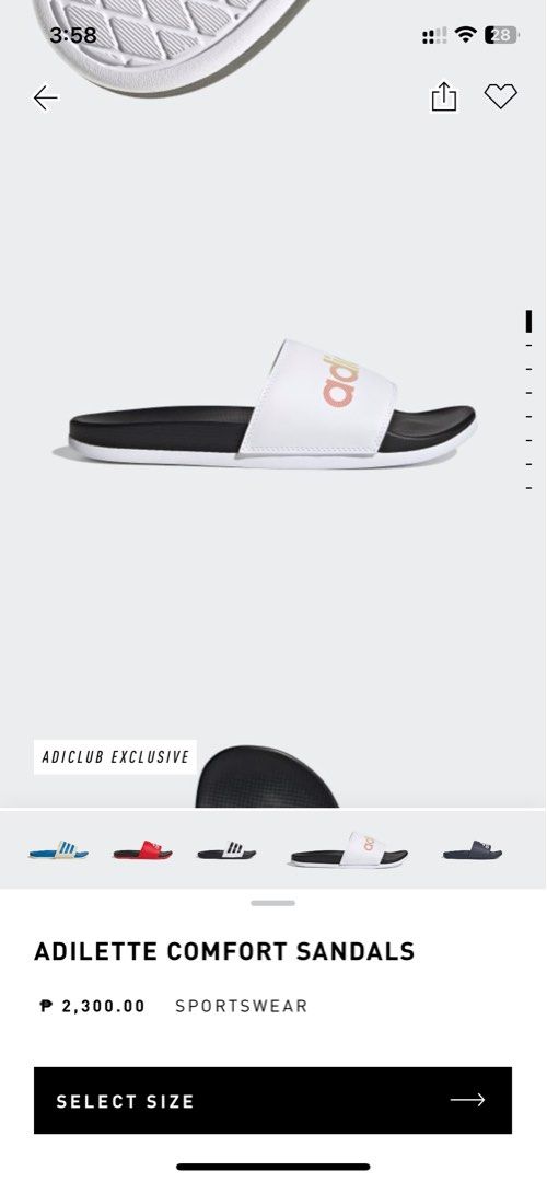 Adidas adilette discount size chart