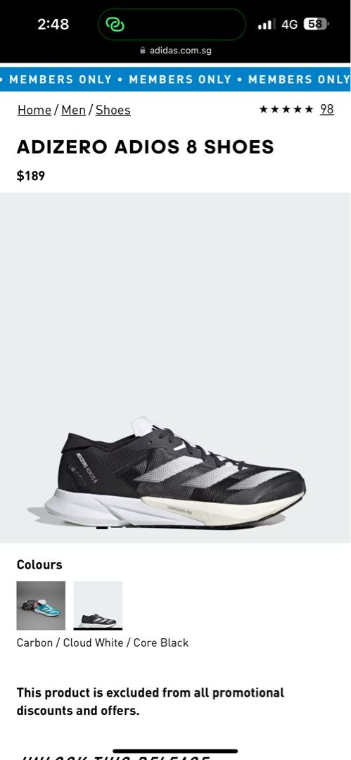 Adidas Adizero Adios 8