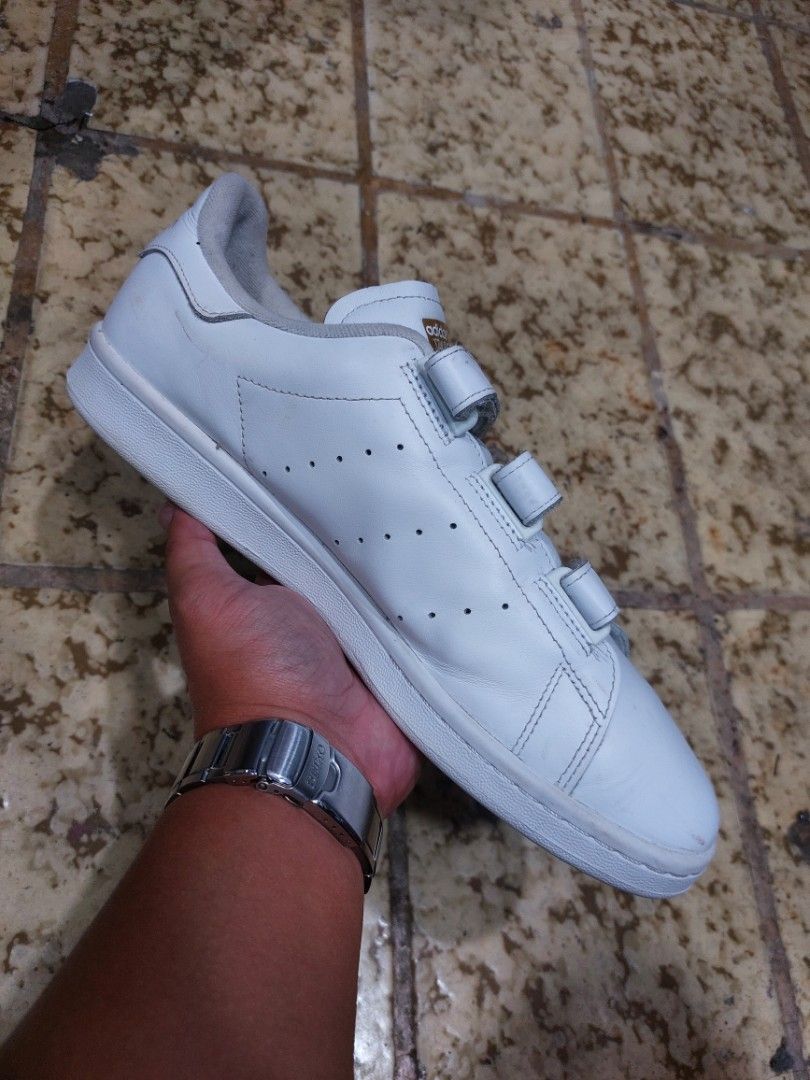 Adidas stan smith cf white white gold metallic discount