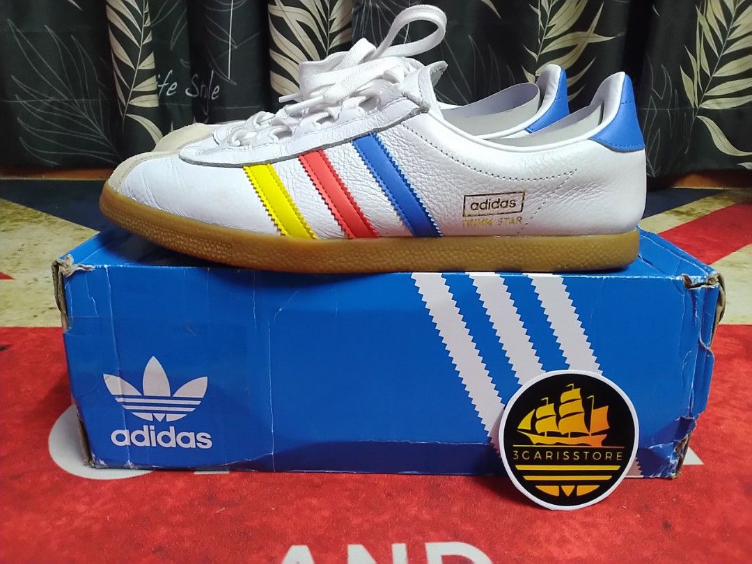 Adidas trimm star sales vhs white